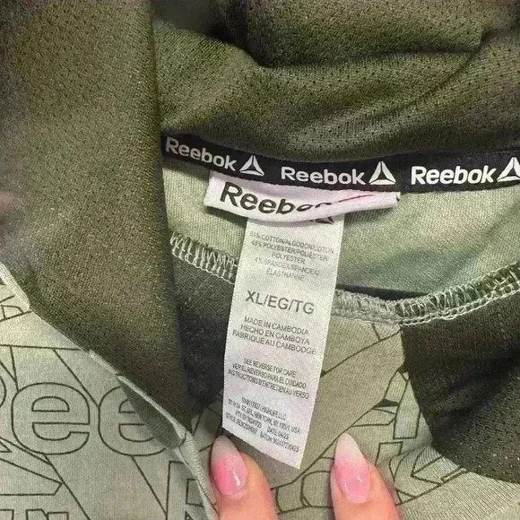 Reebok Green Graphic Hoodie Men’s XL - Picture 3 of 8